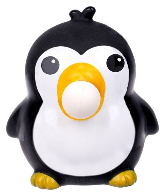 Мялка «Пингвин» надувает шарик 
