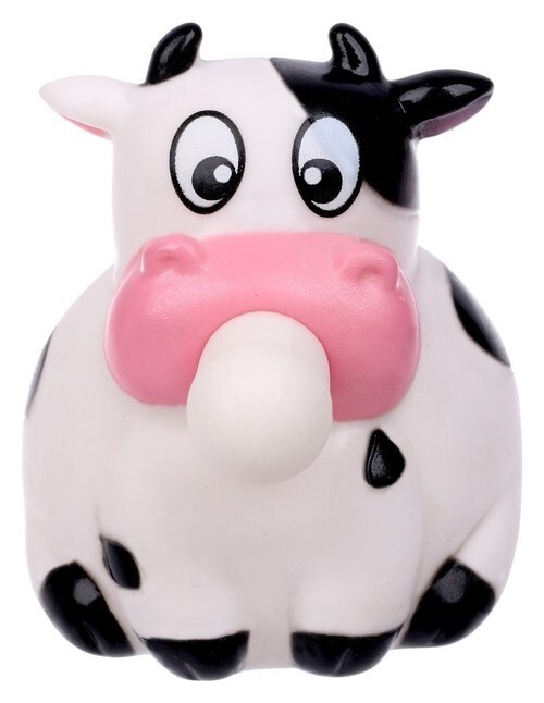 Мялка «Корова» надувает шарик  