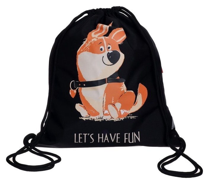 Мешок для обуви, 550 х 450 мм, со светоотражающей полосой, Bruno Visconti "Забавный корги" (Высокопрочный полиэстер, плотность 420d)  Bruno Visconti