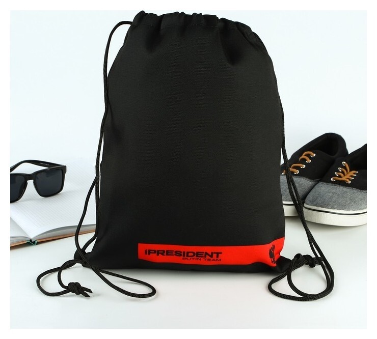 Мешок для обуви Mr.president, чёрный и красный, 41 х 31 см  