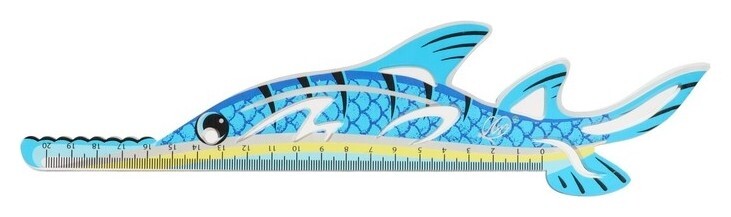 Линейка фигурная 20 см "Рыба"  Луч