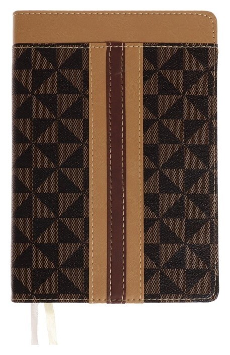 Ежедневник недатир A5 160л, Devente. Expert, интегр ИСК кожа, бл крем, 2 ляссе, кор с беж  deVente