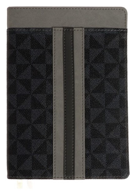 Ежедневник недатир A5 160л, Devente. Expert, интегр ИСК кожа, бл крем, 2 ляссе, черн с сер  deVente