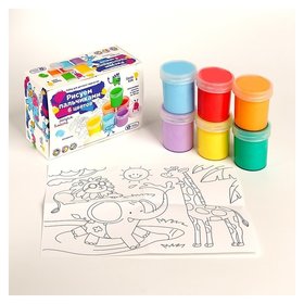 Набор для детского творчества «Рисуем пальчиками», 6 цветов Genio Kids
