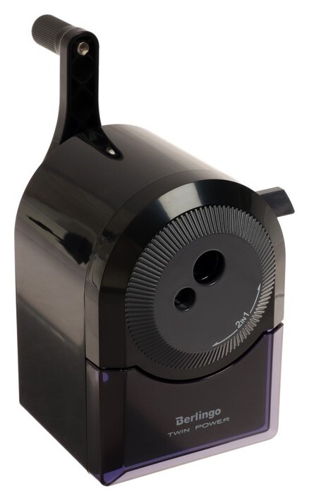 Точилка механическая Berlingo "Twinpower", 2в1, цв пласт корпус, инд ПВХ уп 287219 Berlingo