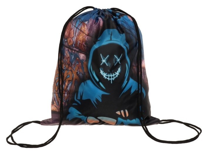 Мешок для обуви 420 х 340 мм, Calligrata мсо-5с, (Мягкий полиэстер, плотность 210d), "Маска 4" Calligrata