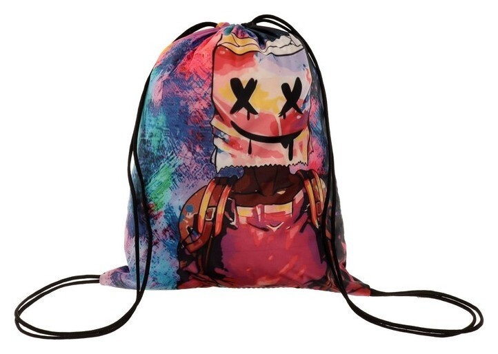 Мешок для обуви 420 х 340 мм, Calligrata мсо-5с, (Мягкий полиэстер, плотность 210d), "Маска 3"  Calligrata