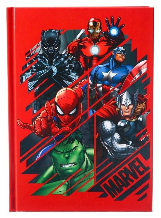 Ежедневник А5, 80 листов, мстители  Marvel Comics