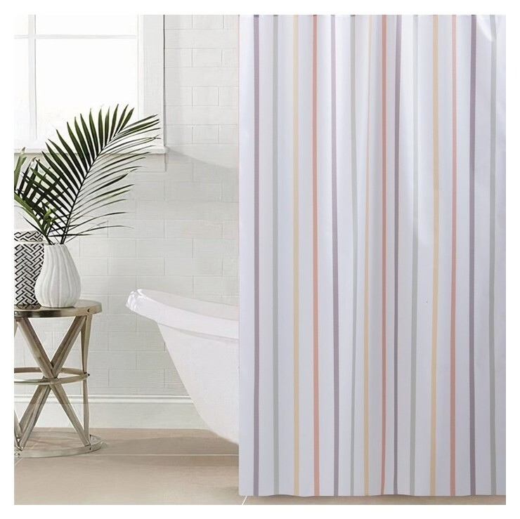 Штора для ванной этель Harmony 145 х 180 см, полиэстер  Этель