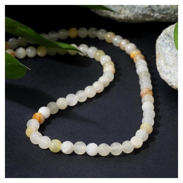 Бусы шар №6 "Оникс", 45 см 