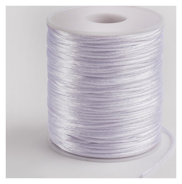 Шнур нейлоновый на бобине D=1мм L=100м, цвет белый Queen Fair