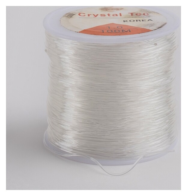 Нить силиконовая (Резинка) D=1мм, L=100м, прозрачная  Queen Fair