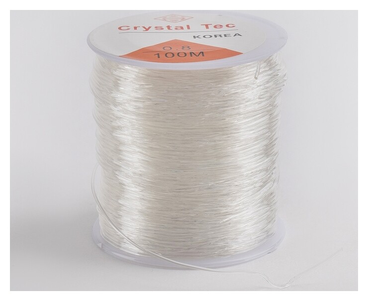 Нить силиконовая (Резинка) D=0,8мм, L=100м, прозрачная  