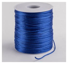 Шнур нейлоновый, D = 1 мм L = 100 м, цвет ярко-синий Queen Fair