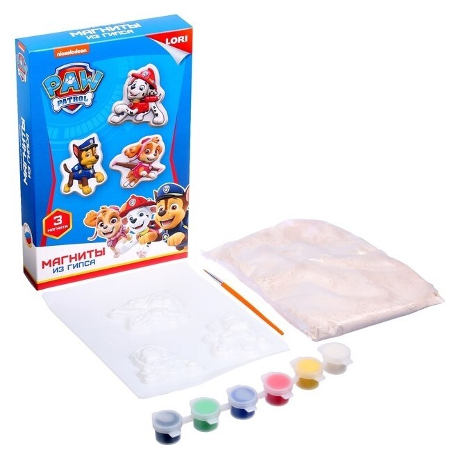 Магниты из гипса «Щенячий патруль» «гончик, скай и маршалл»  Lori