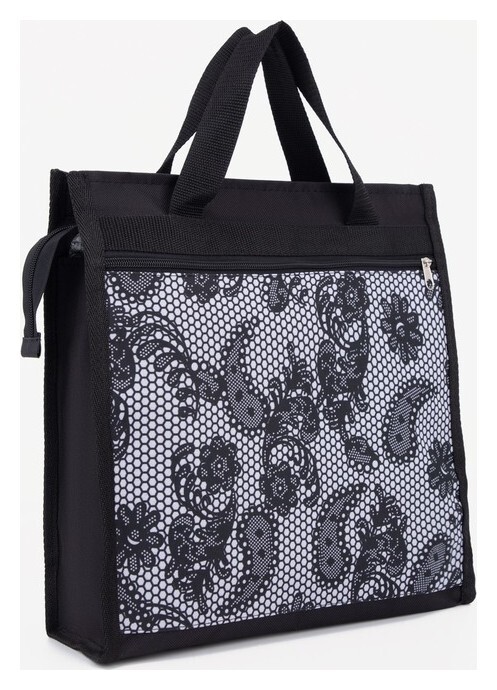 Сумка хозяйственная на молнии, цвет чёрный TL