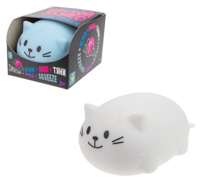 Игрушка-антистресс «Кот», 7 см, 6 цветов 1 Toy