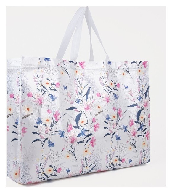 Сумка хозяйственная без застёжки, цвет белый  