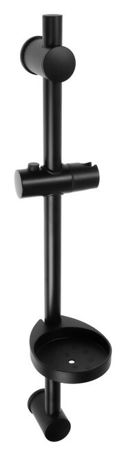 Душевая стойка Zein F01, с мыльницей и держателем, черная Zein