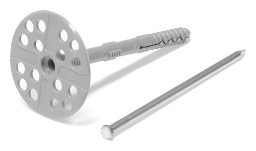 Дюбель для утеплителя тундра с металлическим гвоздем, 10x120 мм, 50 шт  Tundra