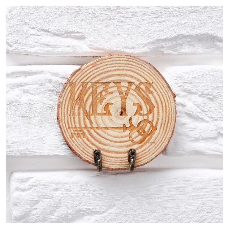 Ключница в виде сруба с нанесением "Keys", 8,5 х 1,4 см Семейные традиции