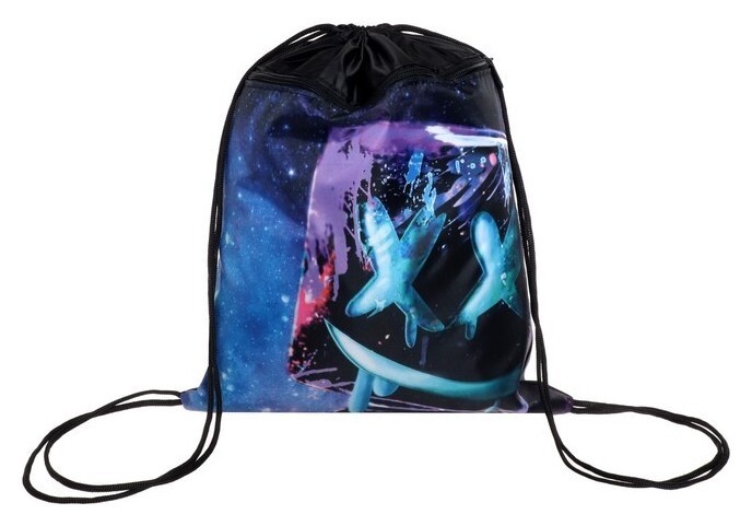 Мешок для обуви с карманом 420 х 340 мм, Calligrata мсо-7с, (Мягкий полиэстер, плотность 210d), "Маска 1"  Calligrata