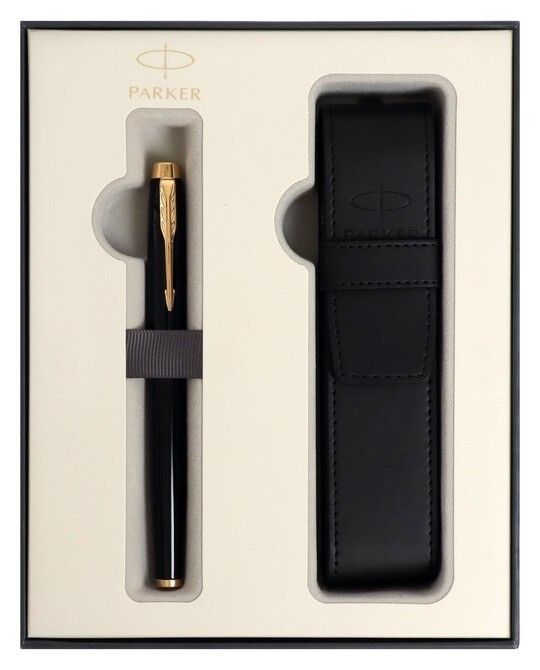Набор Parker IM Core Gift 20 руч перь Parker IM Core F321 Black GT M чехол для ручки 1424409  Parker