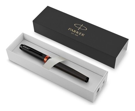 Ручка перьевая Parker Im Professionals Flame Orange, 0.8мм, черно-оранж, подар/уп 2172943 Parker