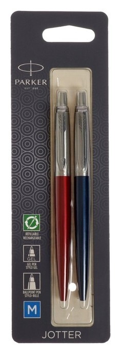 Набор Parker Jotter Core Value Pack: шар ручка красн/корп+ гел син/корп, 1.0мм, блистер  Parker