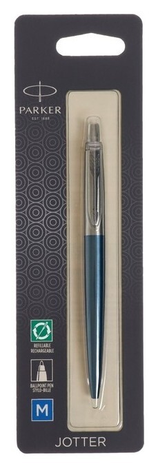 Ручка шариковая Parker Jotter Core Waterloo Blue CT, синяя, блистер 1953245  Parker