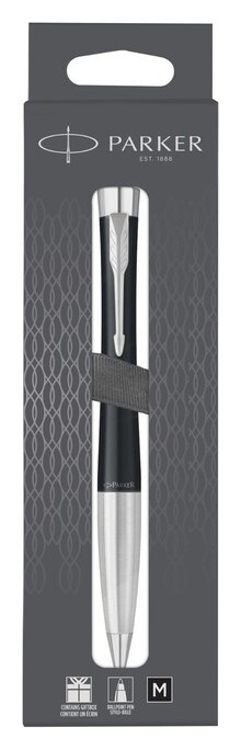 Ручка шариковая Parker Urban Muted Black CT, средняя 1.0мм, черная, подар/уп 2150858  Parker