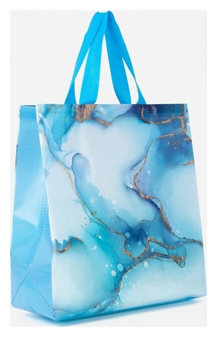 Сумка без молнии, цвет голубой  