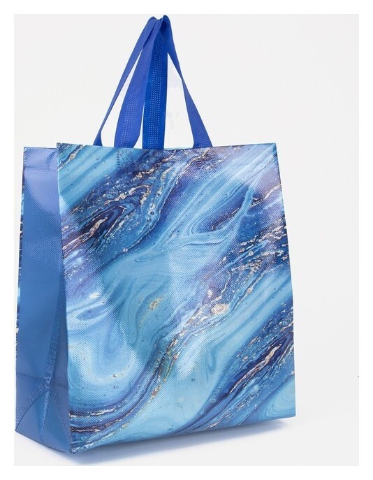 Сумка без молнии, цвет синий  