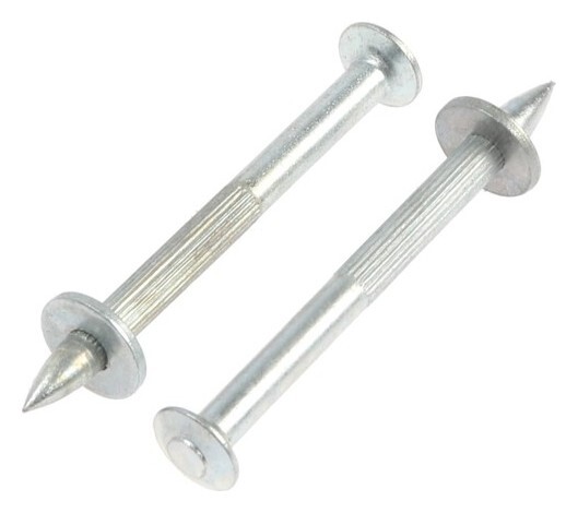 Дюбель-гвозди, тундра, для монтажного пистолета 4,5x60 белый цинк 0,5 кг  Tundra