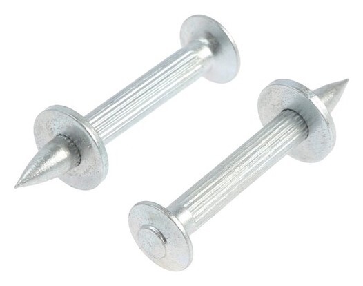 Дюбель-гвозди, тундра, для монтажного пистолета 4,5x40 белый цинк 0,5 кг Tundra