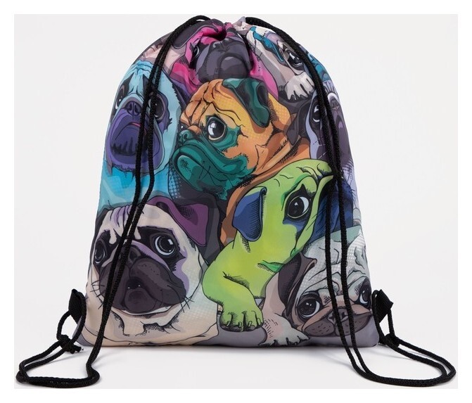 Мешок для обуви на шнурке, цвет фиолетовый/разноцветный  