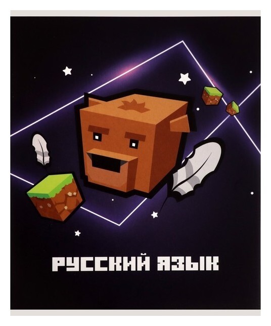 Тетрадь предметная "Пиксели"36 листов в линейку"русский язык", со справочным материалом, обложка мелованый картон, блок офсет  Calligrata