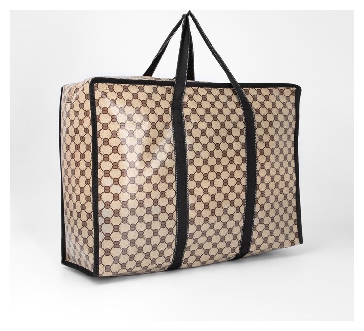 Сумка хозяйственная на молнии, 32 л, цвет бежевый  