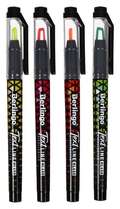 Набор маркеров текстовыделителей 4цв 0,5-4мм Berlingo "Textline Hl450" европодвес  Berlingo