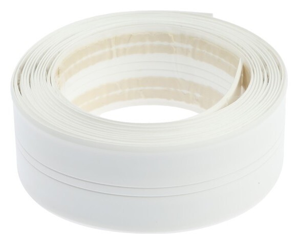 Бордюрная лента White Line, для ванной, 38 мм X 3.35 м, белая White line