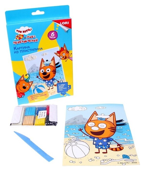 Картина из пластилина Три кота «Коржик»  Lori