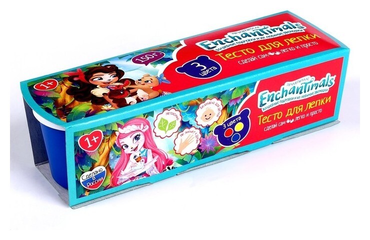 Тесто для лепки «Энчантималс» 3 цв. по 50 г  Multiart