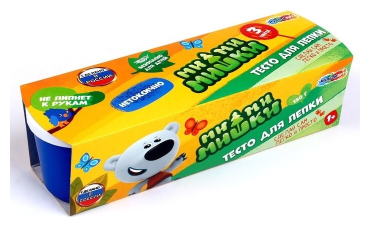 Тесто для лепки ми-ми-мишки 3 цв. по 50 г  Multiart