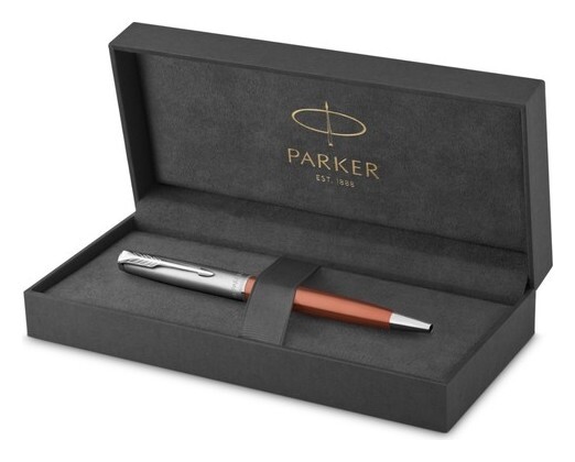 Ручка шариковая Parker Sonnet Essential Sandblasted Metal Orange, оранж, подар/уп 2169361  Parker