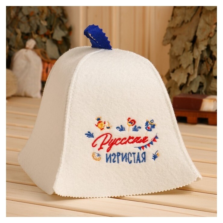 Шапка для бани "Русская игристая" экофетр  Добропаровъ