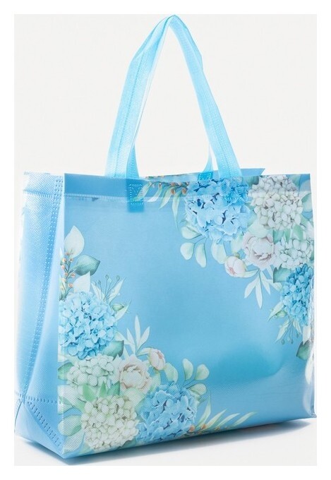 Сумка хозяйственная без молнии, 8 л, цвет голубой  