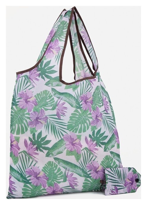 Сумка хозяйственная без застежки, цвет серый/разноцветный  