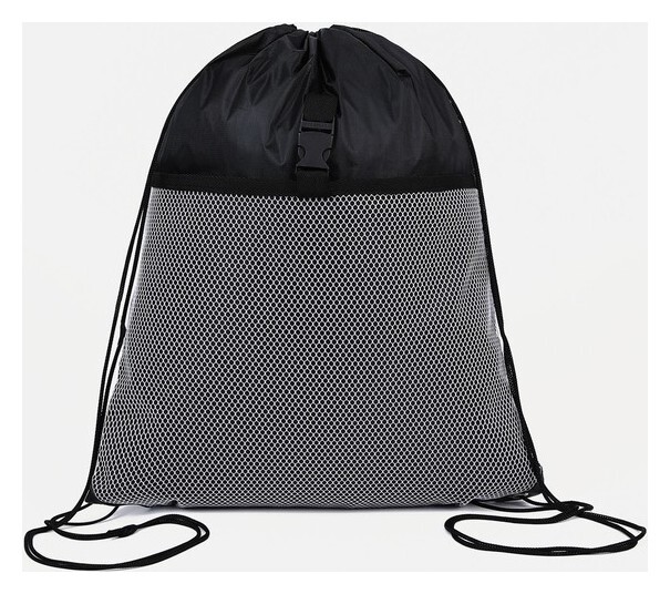 Мешок для обуви на шнурке, цвет чёрный  