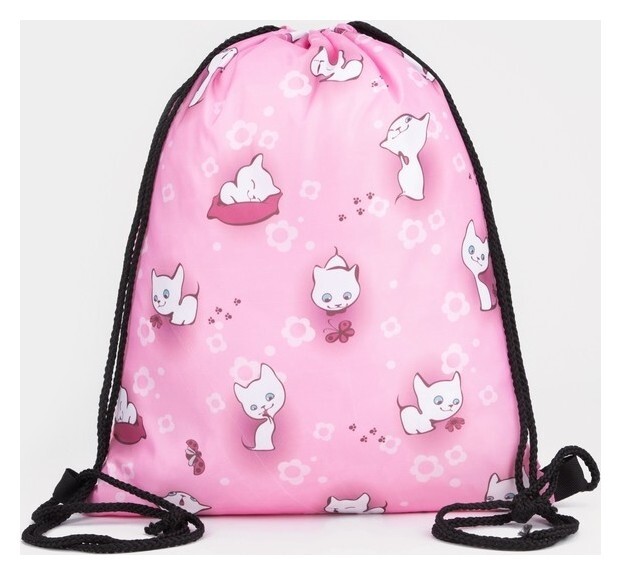 Мешок для обуви на шнурке, цвет розовый  