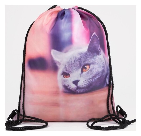 Мешок для обуви на шнурке, цвет розовый  